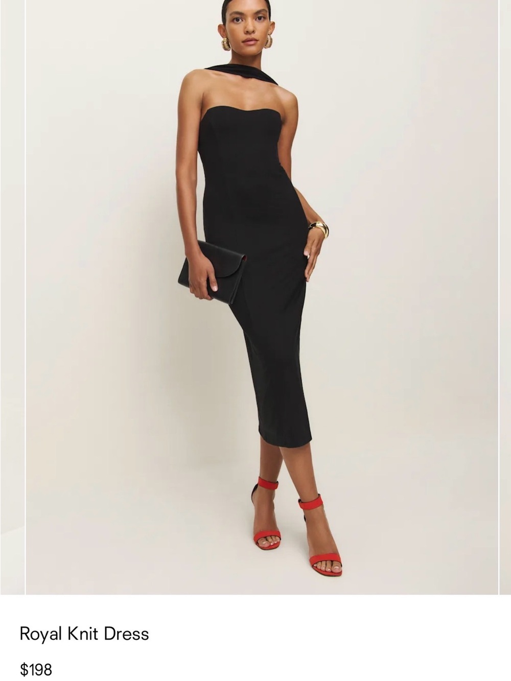 Reformation Royal Knit Dress Black - Size M